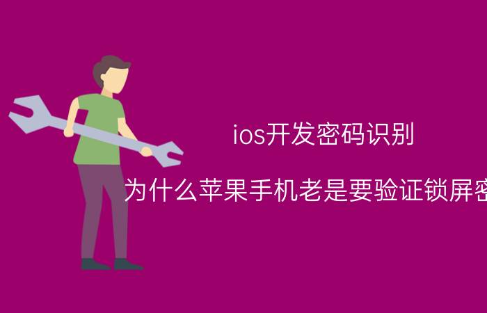 ios开发密码识别 为什么苹果手机老是要验证锁屏密码？